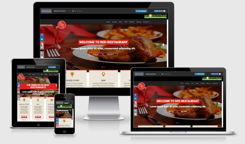 Restaurant Bootstrap Template Free Sphereever